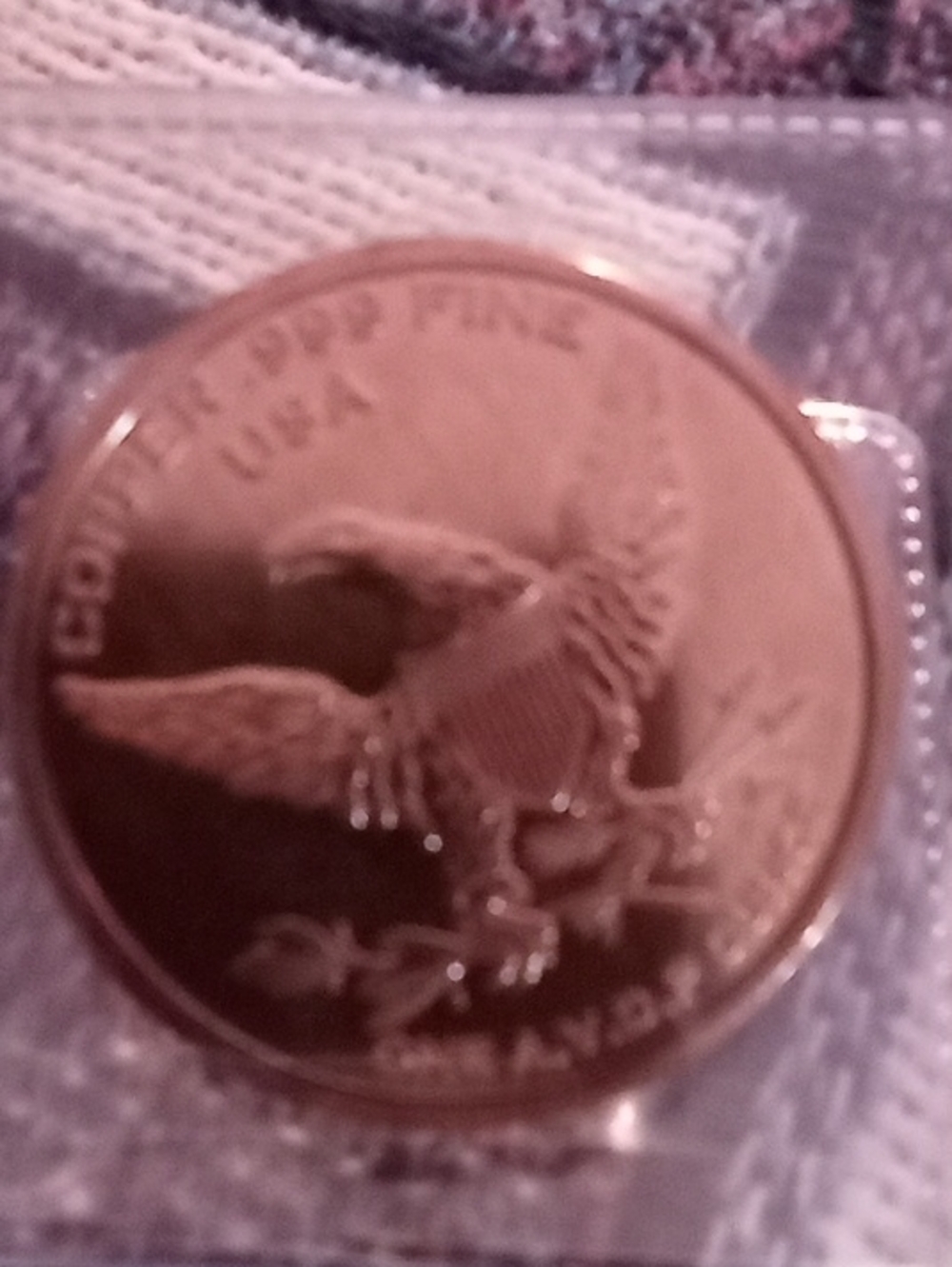 Bronze-Colored Decorative Eagle Token - Home Accent
